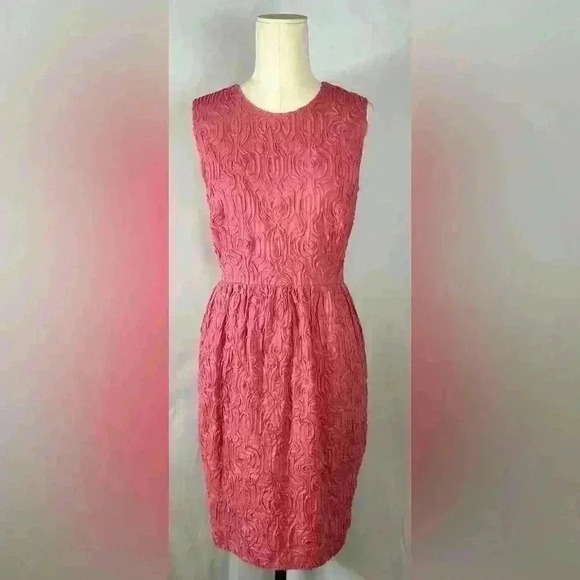 Talbots Sheath Flower Embroidered Peach Dress Size 16P - Picture 1 of 15